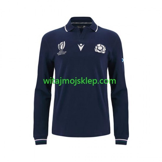 Koszulka Reprezentacja Szkocji Męska Rugby Stroje Domowe RWC 2023 Długie Rękawy