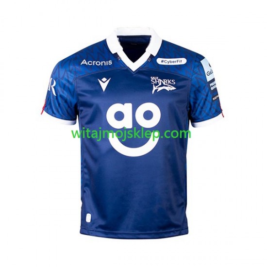 Koszulka Sale Sharks Męska Rugby Stroje Domowe 2023 Krótkie Rękawy