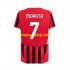 Koszulka AC Milan Alvaro Morata 7 Męska Stroje Domowe 2024-2025 Krótkie Rękawy