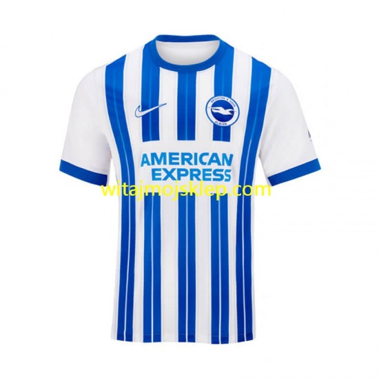Koszulka Brighton & Hove Albion Męska Stroje Domowe 2024-2025 Krótkie Rękawy