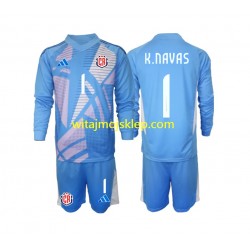 Koszulka Reprezentacja Kostaryki Keylor Navas 1 Bramkarskie Dziecięca Stroje Domowe 2024 Długie Rękawy