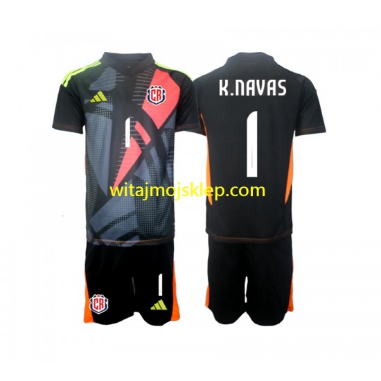 Koszulka Reprezentacja Kostaryki Keylor Navas 1 Bramkarskie Dziecięca Trzeci Strój 2024 Krótkie Rękawy