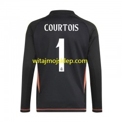 Koszulka Real Madryt Thibaut Courtois 1 Bramkarskie Męska Stroje Wyjazdowe 2024-2025 Krótkie Rękawy