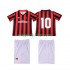 Koszulka AC Milan 10 1990 1991 Retro Dziecięca Stroje Domowe Krótkie Rękawy