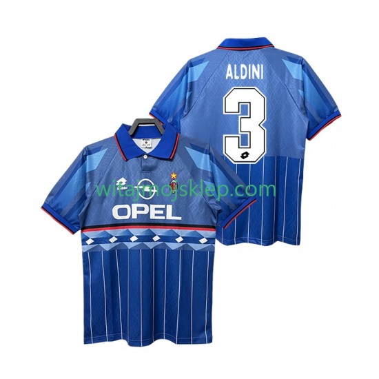 Koszulka AC Milan ALDINI 3 1995 1996 Retro Męska Stroje Wyjazdowe Krótkie Rękawy