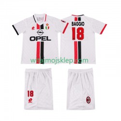 Koszulka AC Milan BAGGIO 18 1996 1997 Retro Dziecięca Stroje Wyjazdowe Krótkie Rękawy