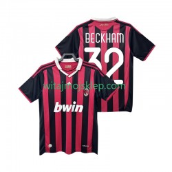 Koszulka AC Milan BECKHAM 32 2009 Retro Męska Stroje Domowe 2010 Krótkie Rękawy