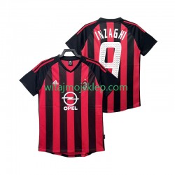 Koszulka AC Milan INZAGHI 9 2003 Retro Męska Stroje Domowe 2002 Krótkie Rękawy