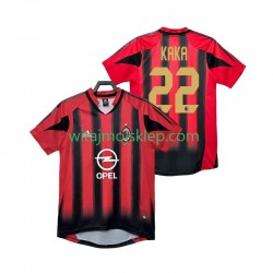 Koszulka AC Milan KAKA 22 2005 Retro Męska Stroje Domowe 2004 Krótkie Rękawy