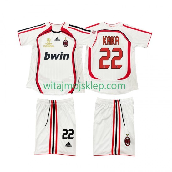 Koszulka AC Milan KAKA 22 2007 Retro Dziecięca Stroje Wyjazdowe 2006 Krótkie Rękawy