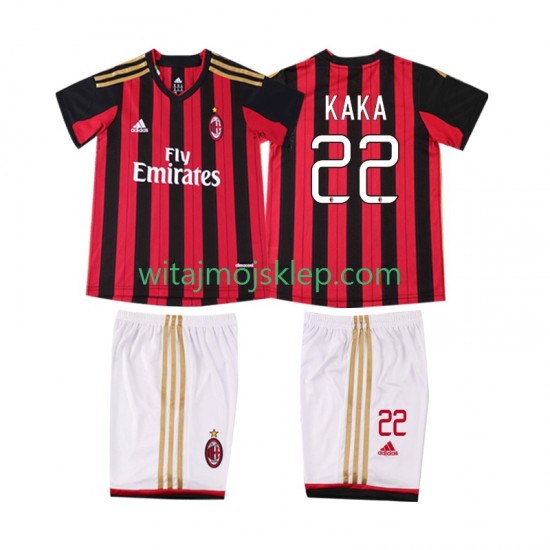 Koszulka AC Milan KAKA 22 2013 2014 Retro Dziecięca Stroje Domowe Krótkie Rękawy
