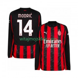 Koszulka AC Milan Modrić Luca 14 Męska Stroje Domowe 2025-2026 Długie Rękawy