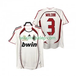 Koszulka AC Milan MALDINI 3 2007 Retro Męska Stroje Wyjazdowe 2006 Krótkie Rękawy