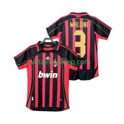 Koszulka AC Milan MALDINI 3 2007 Retro Męska Stroje Domowe 2006 Krótkie Rękawy