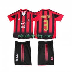 Koszulka AC Milan MALDINI 3 2005 Retro Dziecięca Stroje Domowe 2004 Krótkie Rękawy
