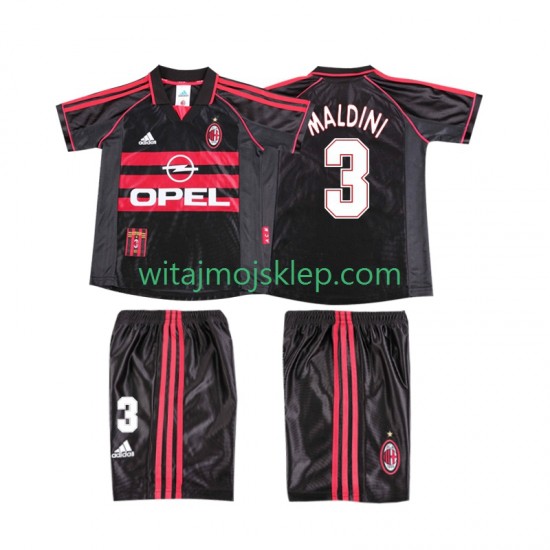 Koszulka AC Milan MALDINI 3 Retro Dziecięca Trzeci Strój 1998 1999 Krótkie Rękawy