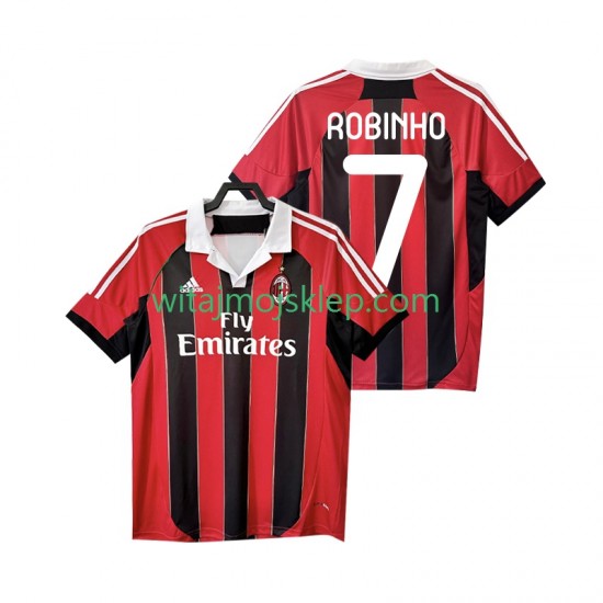 Koszulka AC Milan ROBINHO 7 2012 2013 Retro Męska Stroje Domowe Krótkie Rękawy