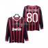 Koszulka AC Milan RONALDINHO 80 2009 Retro Męska Stroje Domowe 2010 Długie Rękawy