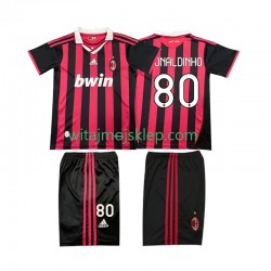 Koszulka AC Milan RONALDINHO 80 2009 Retro Dziecięca Stroje Domowe 2010 Krótkie Rękawy