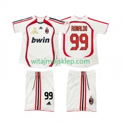 Koszulka AC Milan RONALDO 9 2007 Retro Dziecięca Stroje Wyjazdowe 2006 Krótkie Rękawy