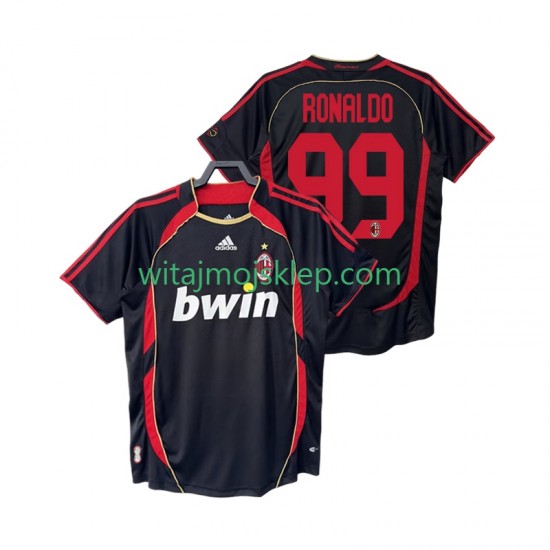 Koszulka AC Milan RONALDO 99 2007 Retro Męska Trzeci Strój 2006 Krótkie Rękawy