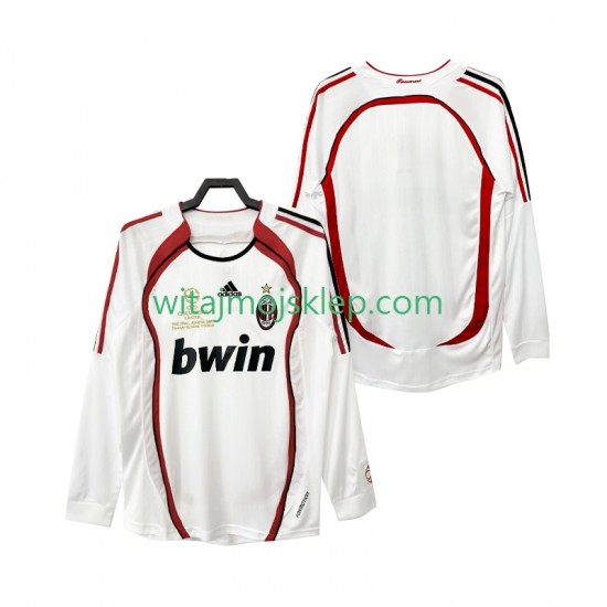 Koszulka AC Milan 2007 Retro Męska Stroje Wyjazdowe 2006 Długie Rękawy
