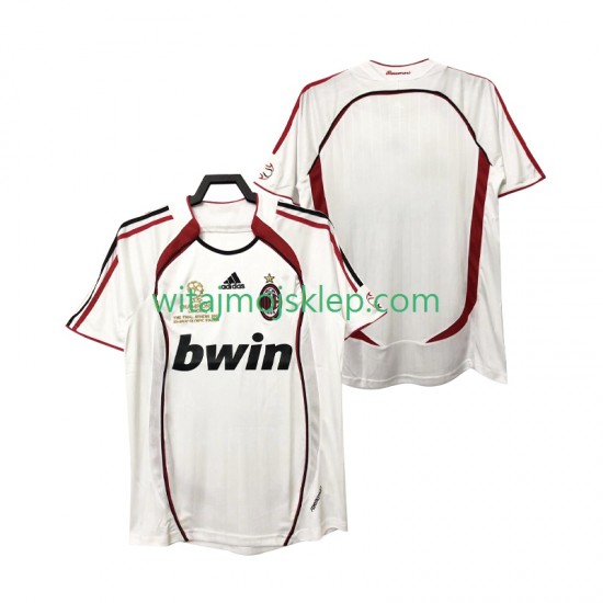 Koszulka AC Milan 2007 Retro Męska Stroje Wyjazdowe 2006 Krótkie Rękawy