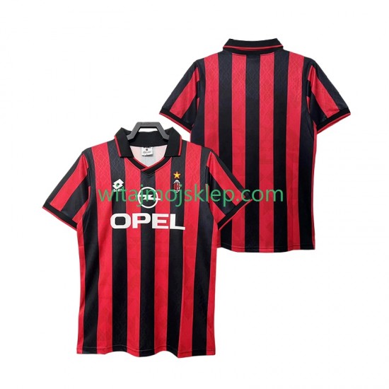 Koszulka AC Milan 1995 1996 Retro Męska Stroje Domowe Krótkie Rękawy