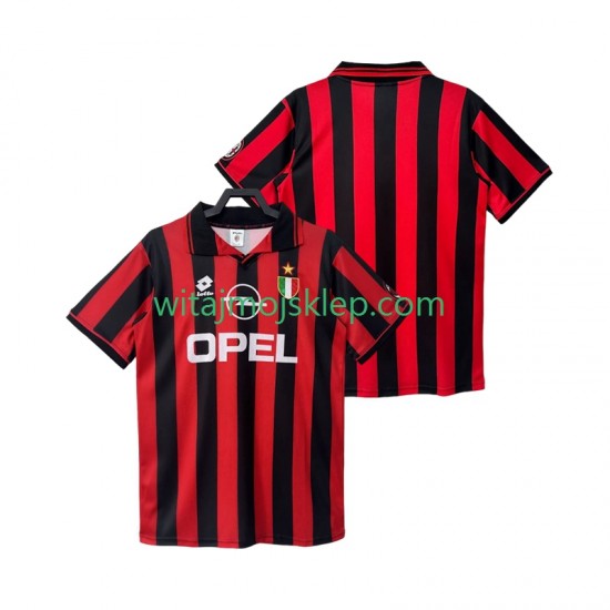 Koszulka AC Milan 1996 1997 Retro Męska Stroje Domowe Krótkie Rękawy