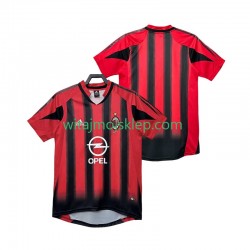 Koszulka AC Milan 2005 Retro Męska Stroje Domowe 2004 Krótkie Rękawy