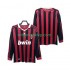Koszulka AC Milan 2009 Retro Męska Stroje Domowe 2010 Długie Rękawy