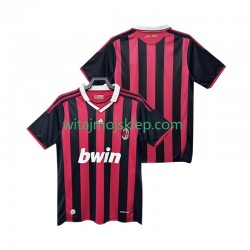 Koszulka AC Milan 2009 Retro Męska Stroje Domowe 2010 Krótkie Rękawy