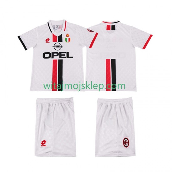 Koszulka AC Milan 1996 1997 Retro Dziecięca Stroje Wyjazdowe Krótkie Rękawy