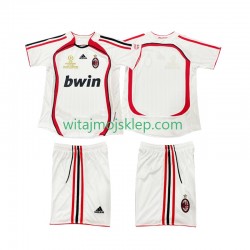 Koszulka AC Milan 2007 Retro Dziecięca Stroje Wyjazdowe 2006 Krótkie Rękawy