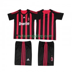 Koszulka AC Milan 2009 Retro Dziecięca Stroje Domowe 2008 Krótkie Rękawy