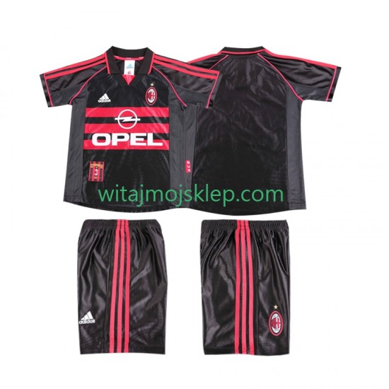 Koszulka AC Milan Retro Dziecięca Trzeci Strój 1998 1999 Krótkie Rękawy