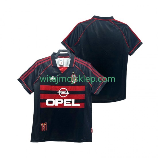 Koszulka AC Milan Retro Męska Trzeci Strój 1998 1999 Krótkie Rękawy
