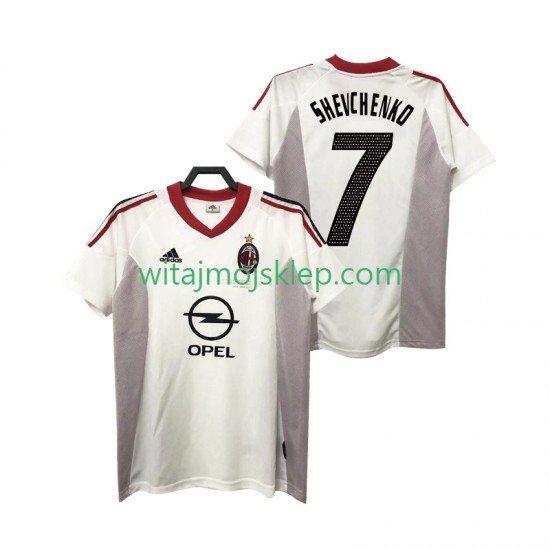 Koszulka AC Milan SHEVCHENKO 7 2005 Retro Męska Stroje Wyjazdowe 2004 Krótkie Rękawy