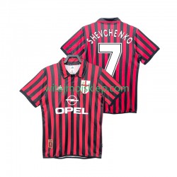 Koszulka AC Milan SHEVCHENKO 7 2000 Retro Męska Stroje Domowe 1999 Krótkie Rękawy