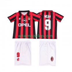Koszulka AC Milan WEAH 9 1996 1997 Retro Dziecięca Stroje Domowe Krótkie Rękawy