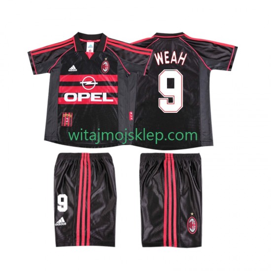 Koszulka AC Milan WEAH 9 Retro Dziecięca Trzeci Strój 1998 1999 Krótkie Rękawy