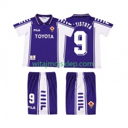 Koszulka Fiorentina BASTUTA 9 2000 Retro Dziecięca Stroje Domowe 1999 Krótkie Rękawy