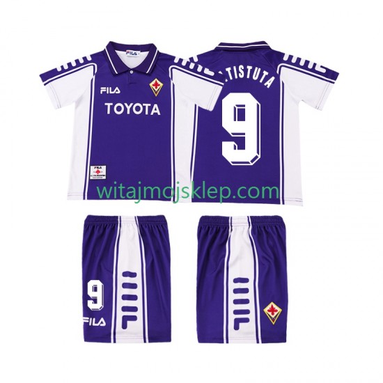 Koszulka Fiorentina BASTUTA 9 2000 Retro Dziecięca Stroje Domowe 1999 Krótkie Rękawy
