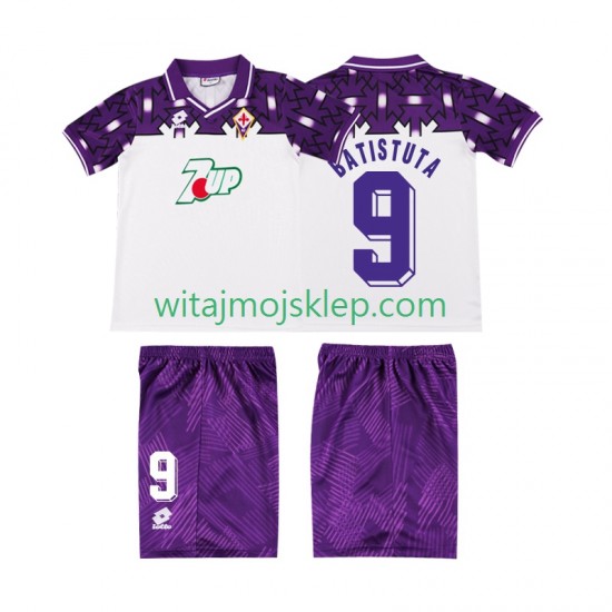 Koszulka Fiorentina BATISTUTA 9 1992 1993 Retro Dziecięca Stroje Wyjazdowe Krótkie Rękawy
