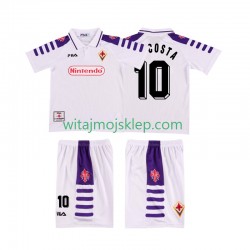 Koszulka Fiorentina RUI COSTA 10 Retro Dziecięca Stroje Wyjazdowe 1998 1999 Krótkie Rękawy