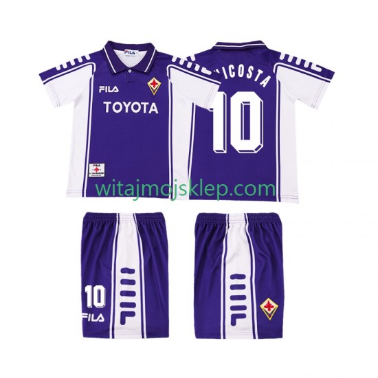 Koszulka Fiorentina RUI COSTA 10 2000 Retro Dziecięca Stroje Domowe 1999 Krótkie Rękawy