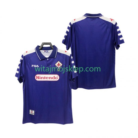 Koszulka Fiorentina Retro Męska Stroje Domowe 1998 1999 Krótkie Rękawy