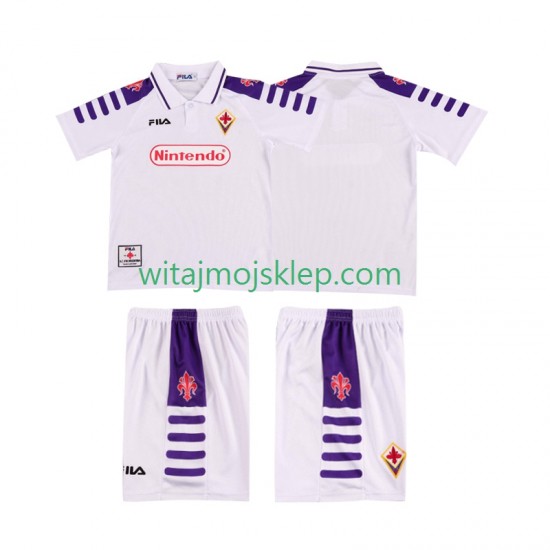 Koszulka Fiorentina Retro Dziecięca Stroje Wyjazdowe 1998 1999 Krótkie Rękawy