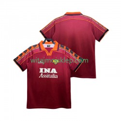 Koszulka AS Roma Retro Męska Stroje Domowe 1998 1999 Krótkie Rękawy