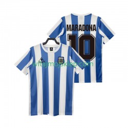 Koszulka Reprezentacja Argentyny MARADONA 10 1986 Retro Męska Stroje Domowe Krótkie Rękawy
